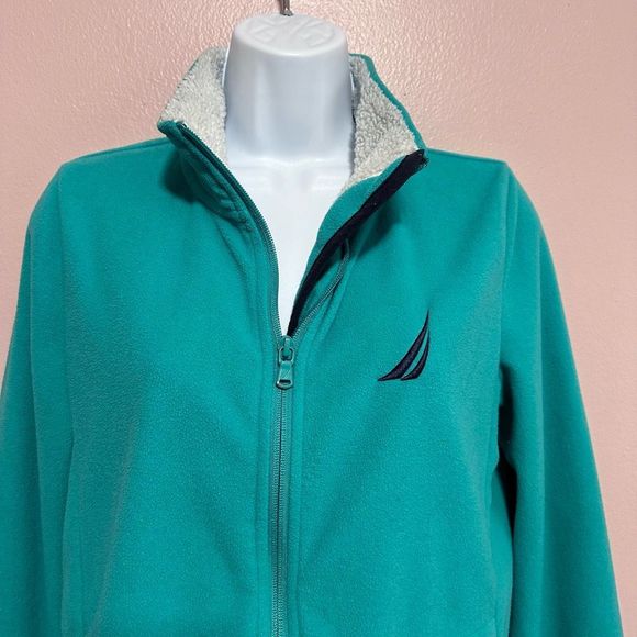 Nautica green fleece jacket small - Picture 5 of 8